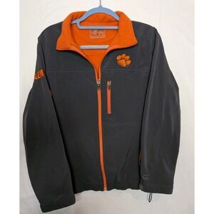 Clemson Tigers Colosseum Athletics Softshell‎ Gray Jacket Sz Small Fleece Lined